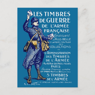 WWI French War Stamps Postcard