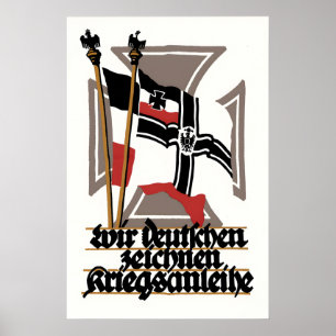WWI German Propaganda Poster Us Germans are buying