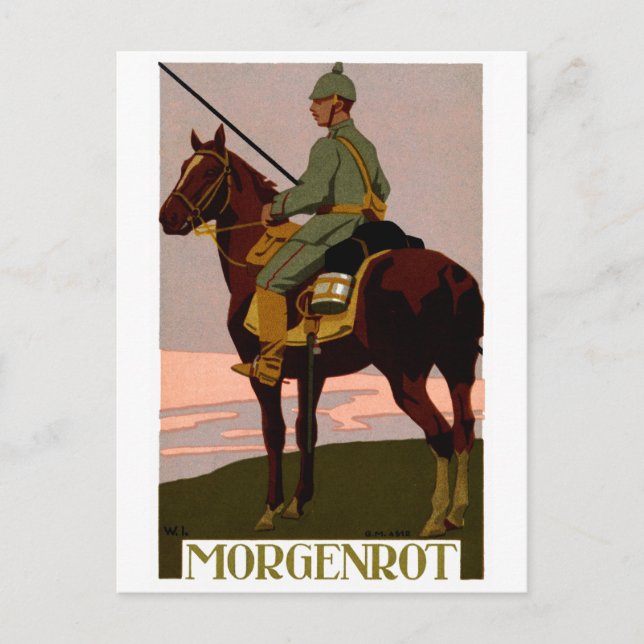 WWI German Uhlan Postcard (Front)