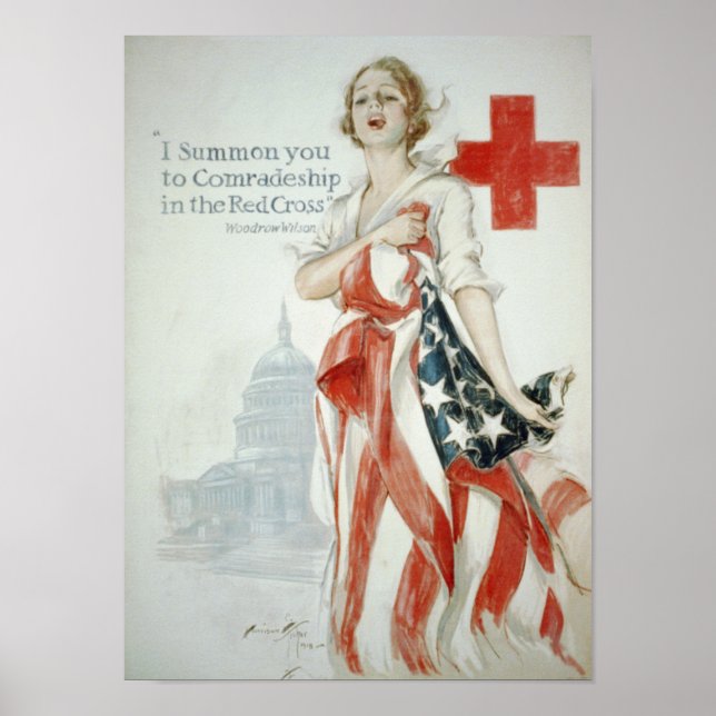 WWI I Summon You to Comradeship in the Red Cross Poster (Front)