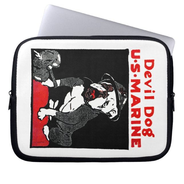 WWI Marine Corps Devil Dog Laptop Sleeve (Front)