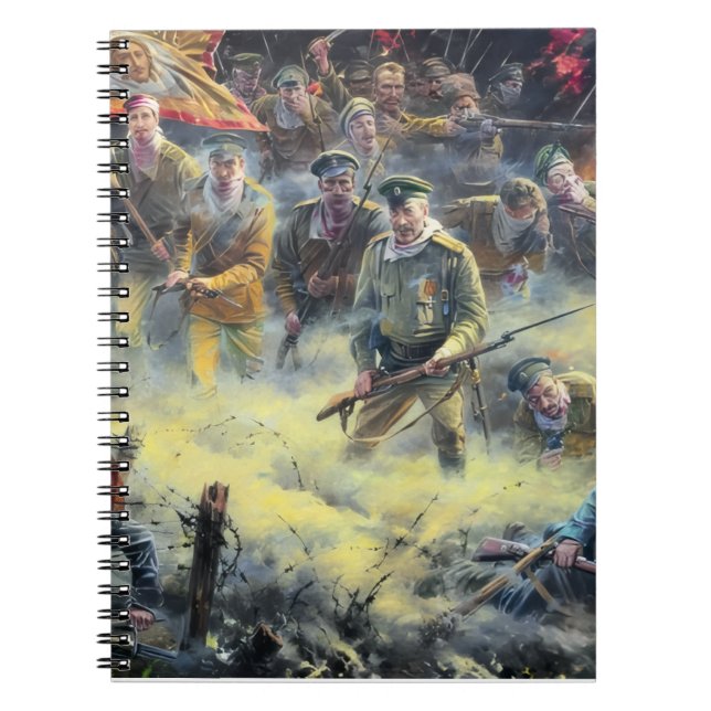 WWI Russian Charge of the dead men painting Notebook (Front)