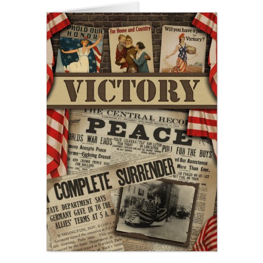 WWI "Victory" Scrapbook Greeting Card