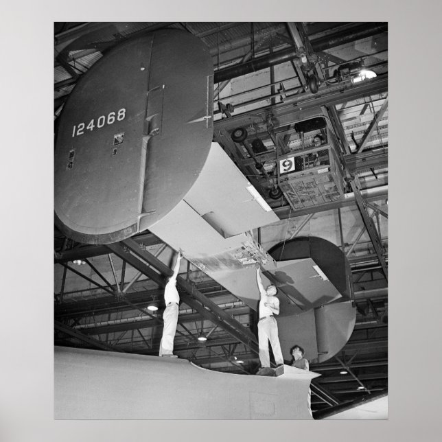 WWII Aeroplane Manufacture, 1943 Poster (Front)