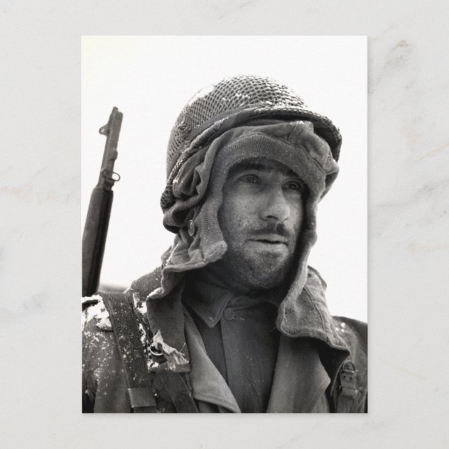 WWII American Infantryman Postcard (Front)
