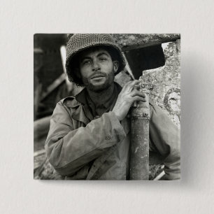WWII American Soldier in Hurtgen Forest 15 Cm Square Badge