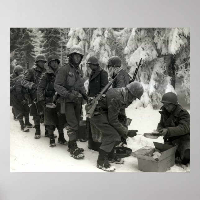 WWII American Soldiers in Belgium Poster (Front)
