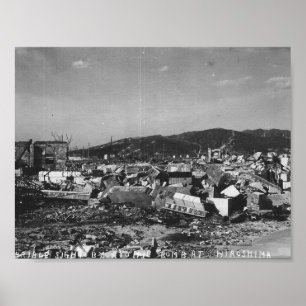 WWII Atomic Bomb Photo Of Hiroshima Poster