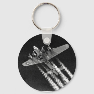 WWII B-17 in Flight Key Ring