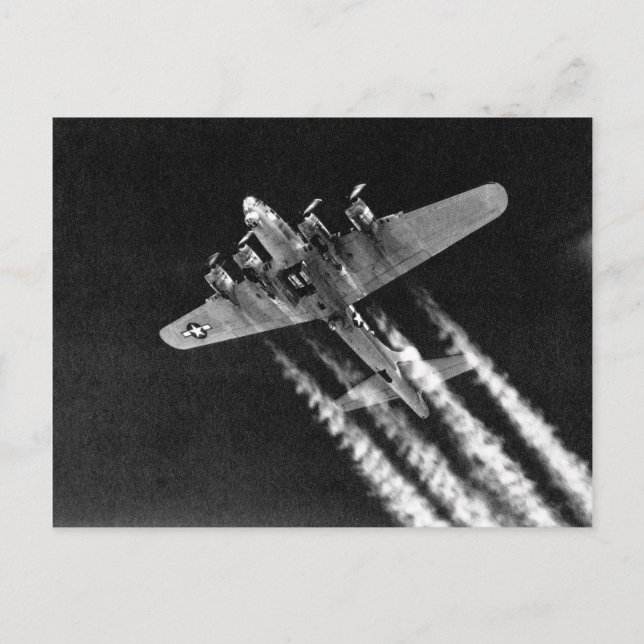 WWII B-17 in flight Postcard (Front)