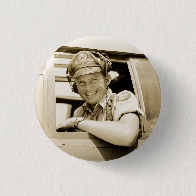 WWII B-25 Mitchell Pilot 3 Cm Round Badge (Front)