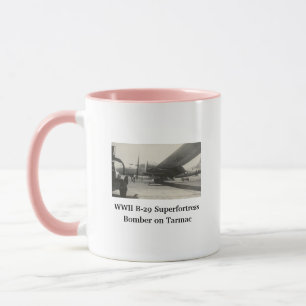 WWII B-29 Bomber on Tarmac Photo Coffee Mug