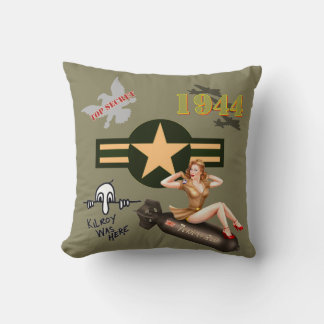 WWII collage pillow