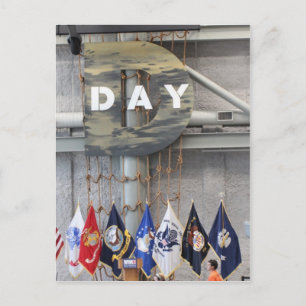 WWII D-Day Sign Postcard