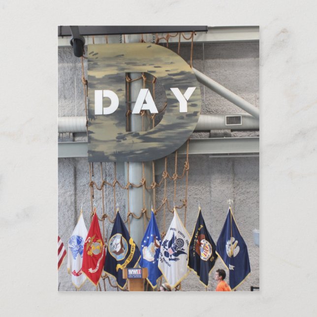WWII D-Day Sign Postcard (Front)