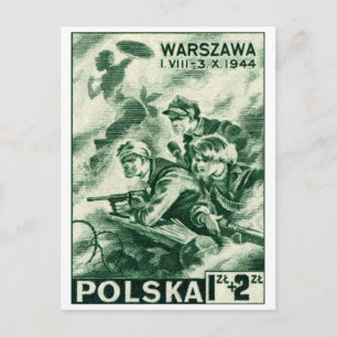 WWII Defenders of Warsaw Postcard