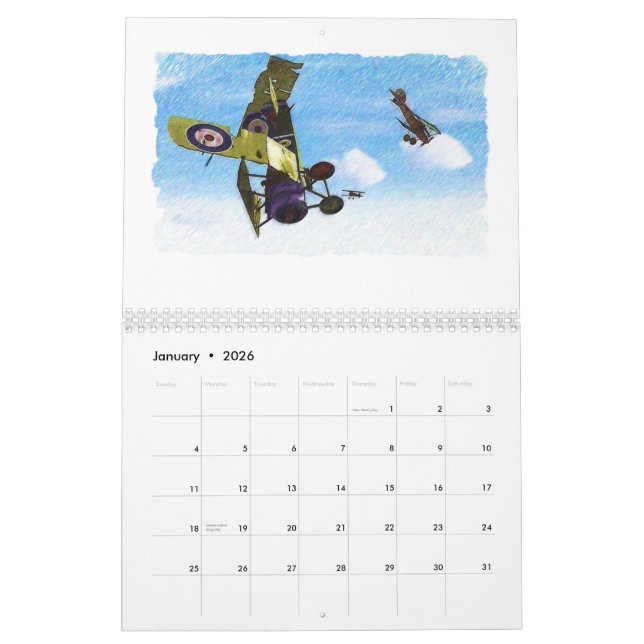 WWII Dogfights over Europe! Calendar (Jan 2026)