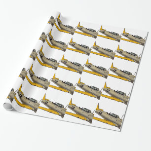 WWII Era Navy Plane Wrapping Paper