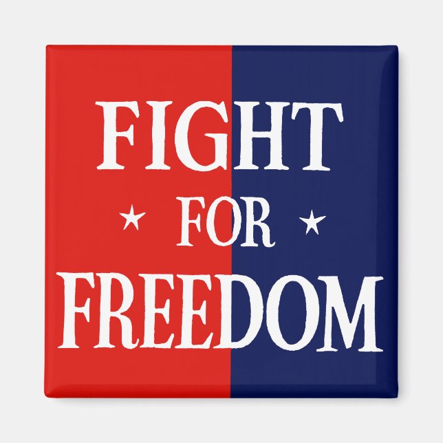 WWII Fight For Freedom Magnet (Front)