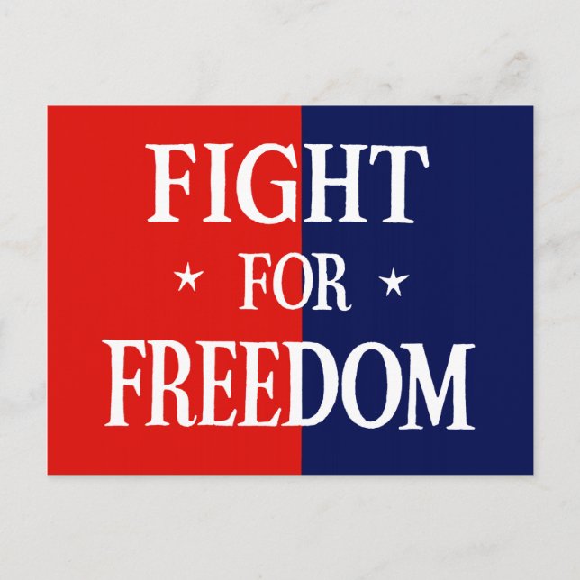 WWII Fight for Freedom Postcard (Front)