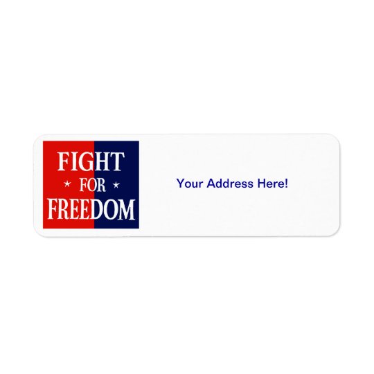 WWII Fight For Freedom Return Address Label