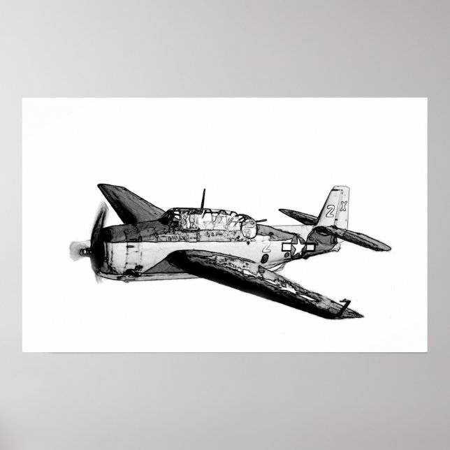 WWII fighter aeroplane Poster (Front)