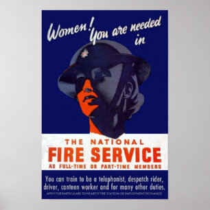 WWII Fire Service Poster