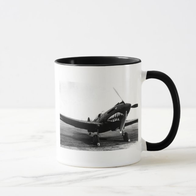 WWII Flying Tigers Curtiss P-40 Fighter Plane Mug (Right)