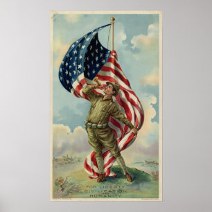 WWII For Liberty, Civilisation and Humanity Poster