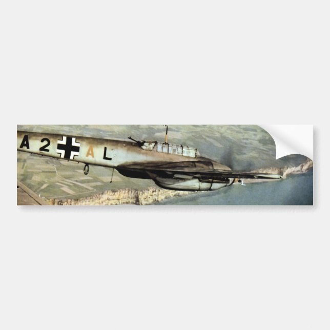 WWII German ME-110 over English Channel Bumper Sticker (Front)
