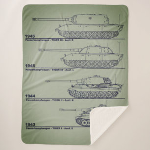 WWII GERMAN TANKS SHERPA BLANKET