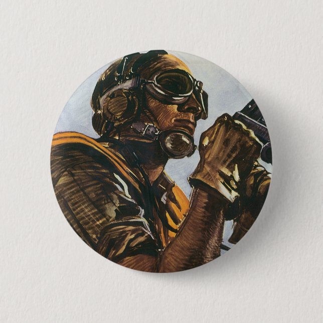 WWII Gunner 6 Cm Round Badge (Front)