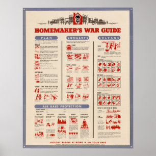 WWII Homemaker's War Guide Poster
