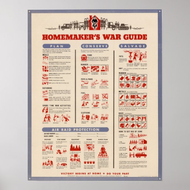 WWII Homemaker's War Guide Poster (Front)