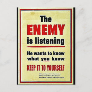 Wwii Listening Postcard