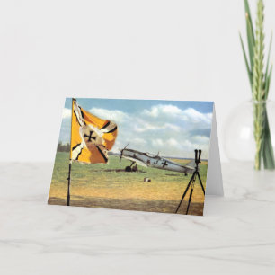 WWII Luftwaffe Airbase + German ME-109 Card