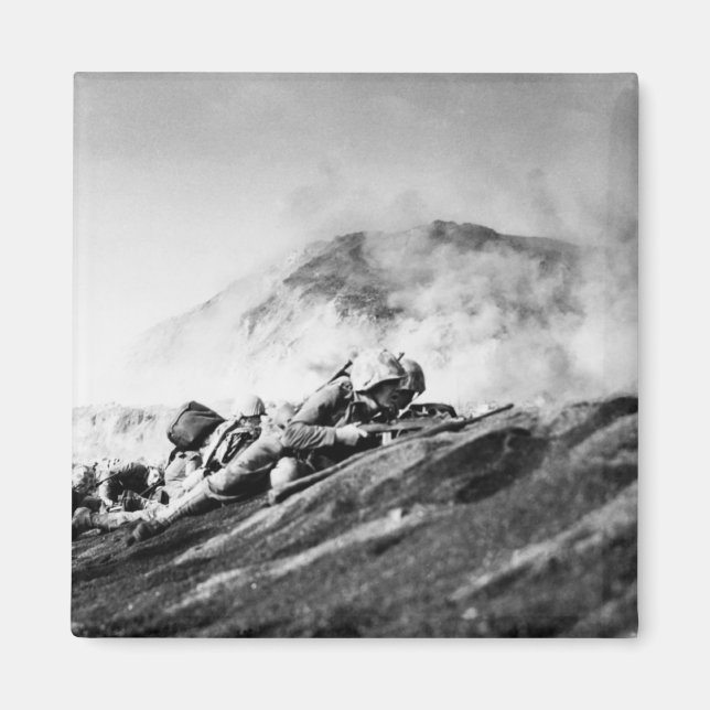 WWII Marines on Iwo Jima Beachhead Magnet (Front)