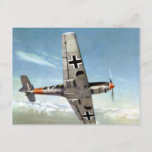WWII ME-109 Aircraft in Flight Postcard