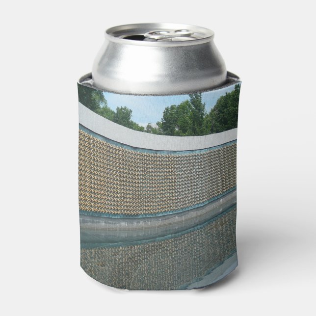WWII Memorial Freedom Wall in Washington DC Can Cooler (Can Front)