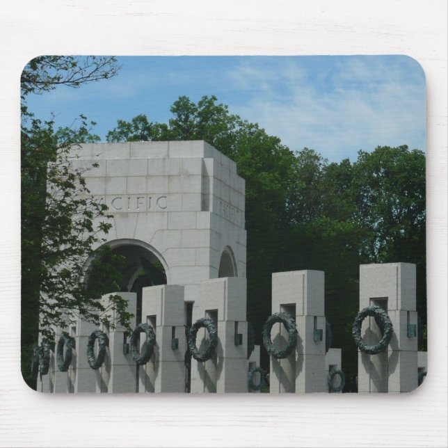 WWII Memorial Wreaths II in Washington DC Mouse Mat (Front)