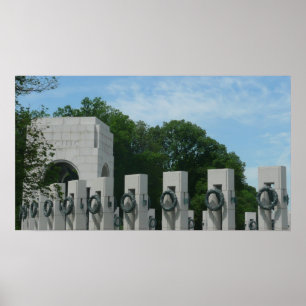 WWII Memorial Wreaths II in Washington DC Poster