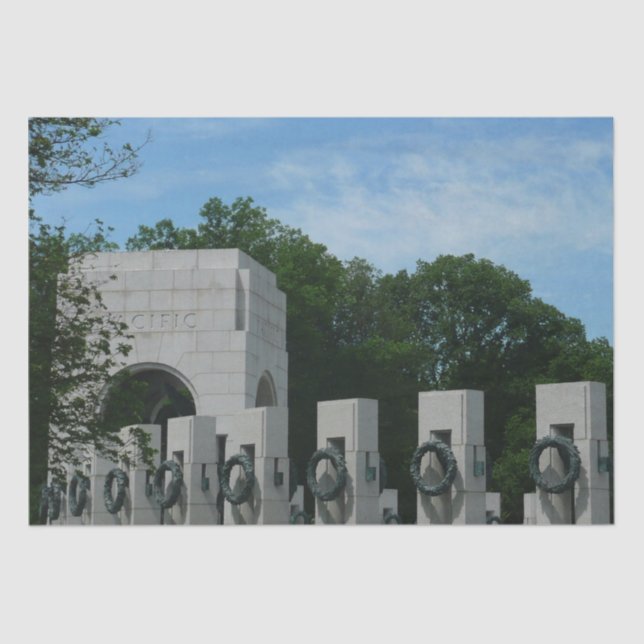 WWII Memorial Wreaths II in Washington DC Tissue Paper (Front)