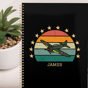 WWII Military Fighter War Airplane Retro Planner