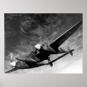 WWII P38 Lightning Poster