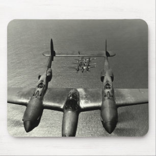 WWII P-38 Lightnings Mouse Mat