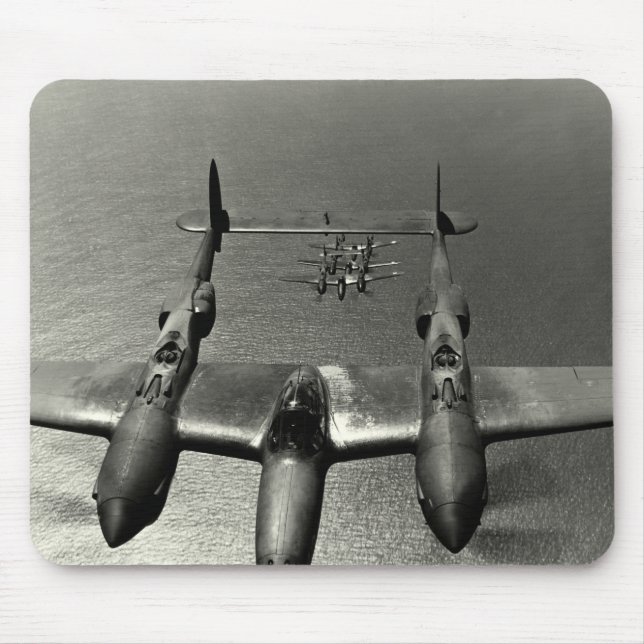WWII P-38 Lightnings Mouse Mat (Front)