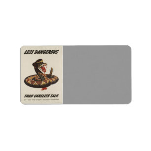 WWII Patriotic Poster Address Label