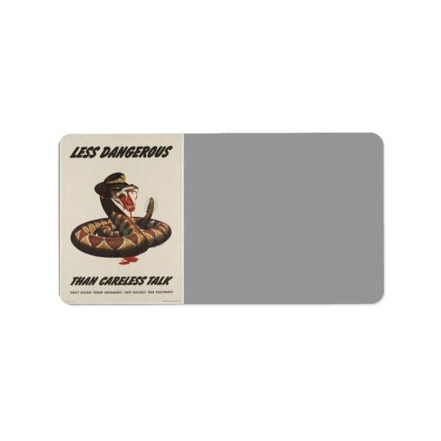 WWII Patriotic Poster Address Label (Front)