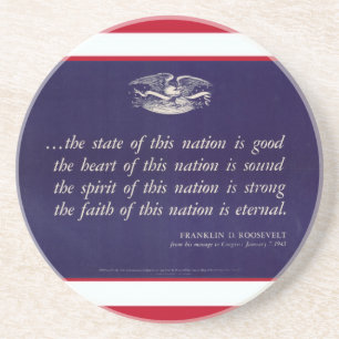 WWII Patriotic Poster Coaster