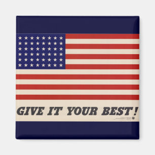 WWII Patriotic Poster Magnet